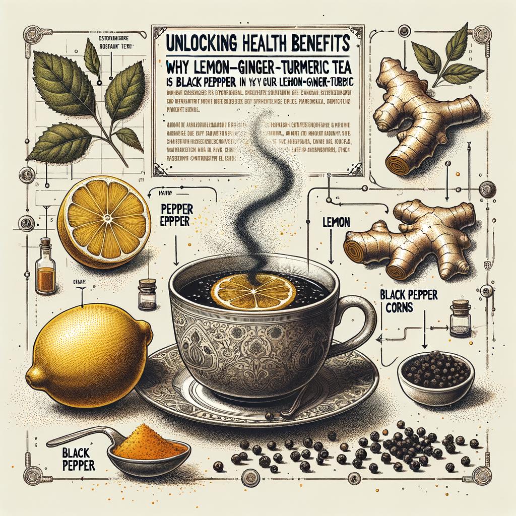 Unlocking Health Benefits: Why Black Pepper is Essential in your Lemon-Ginger-Turmeric Tea